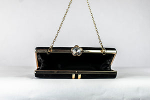 Ladies Night Out Black Velvet Clutch