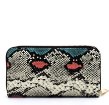 Load image into Gallery viewer, Python Snake Skin Half Moon Satchel With Matching Wallet
