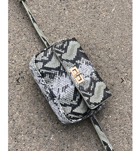 Snakeskin Convertible Crossbody Bag