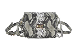 Snakeskin Convertible Crossbody Bag