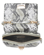 Load image into Gallery viewer, Snakeskin Convertible Crossbody Bag
