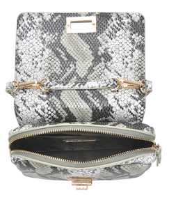 Snakeskin Convertible Crossbody Bag