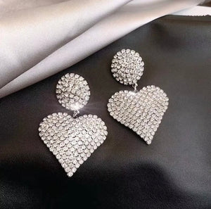 Crystal Heart Earrings