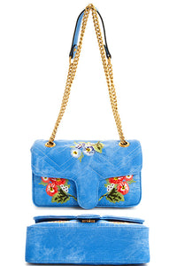 Flower Embroidered Crossbody Bag... more color options available