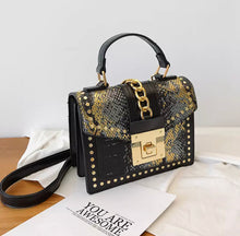 Load image into Gallery viewer, Veronica Snakeskin Crossbody Bag
