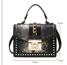 Load image into Gallery viewer, Veronica Snakeskin Crossbody Bag
