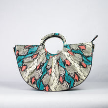 Load image into Gallery viewer, Python Snake Skin Half Moon Satchel With Matching Wallet
