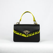 Load image into Gallery viewer, Like A Dream Black and Neon Green Small Square Bag
