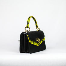 Load image into Gallery viewer, Like A Dream Black and Neon Green Small Square Bag
