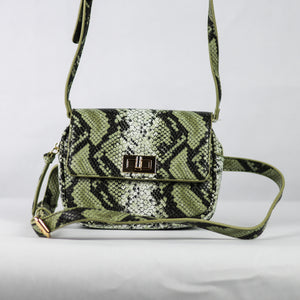 Snakeskin Convertible Crossbody Bag