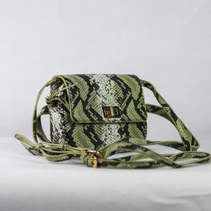 Snakeskin Convertible Crossbody Bag