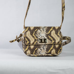 Snakeskin Convertible Crossbody Bag