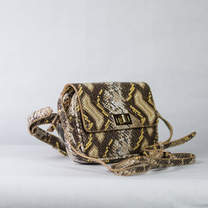 Snakeskin Convertible Crossbody Bag